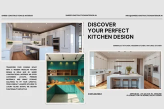 Modular Kitchen Design in Delhi NCR | Shree Constructions & Interior