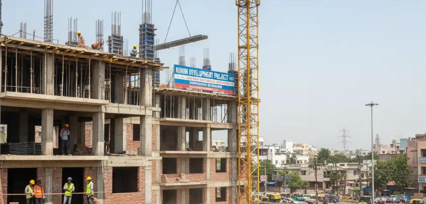  Constructions Work in Rohini