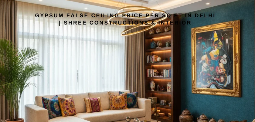  Gypsum False Ceiling Price Per Sq Ft in Delhi | Shree Constructions & Interior