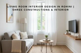 Living Room Interior Design in Rohini | Shree Constructions & Interior