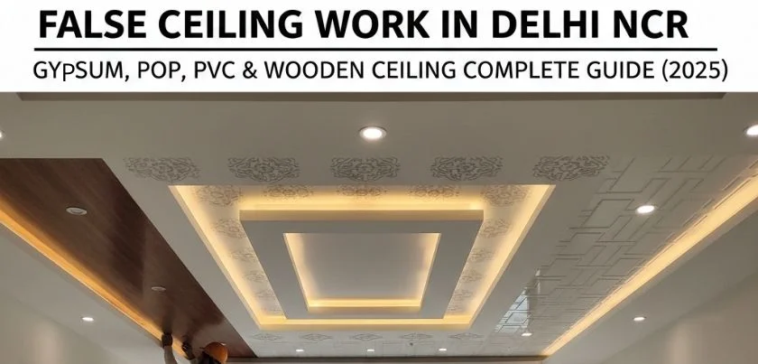  False Ceiling Work in Delhi NCR – Gypsum, POP, PVC & Wooden Ceiling