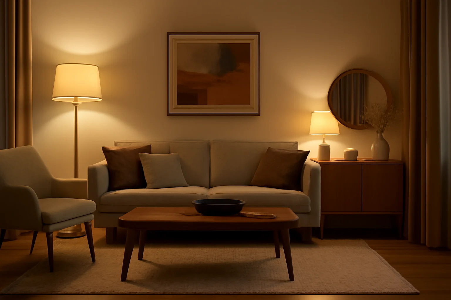 Living Room Interior Design In Siraspur, Delhi